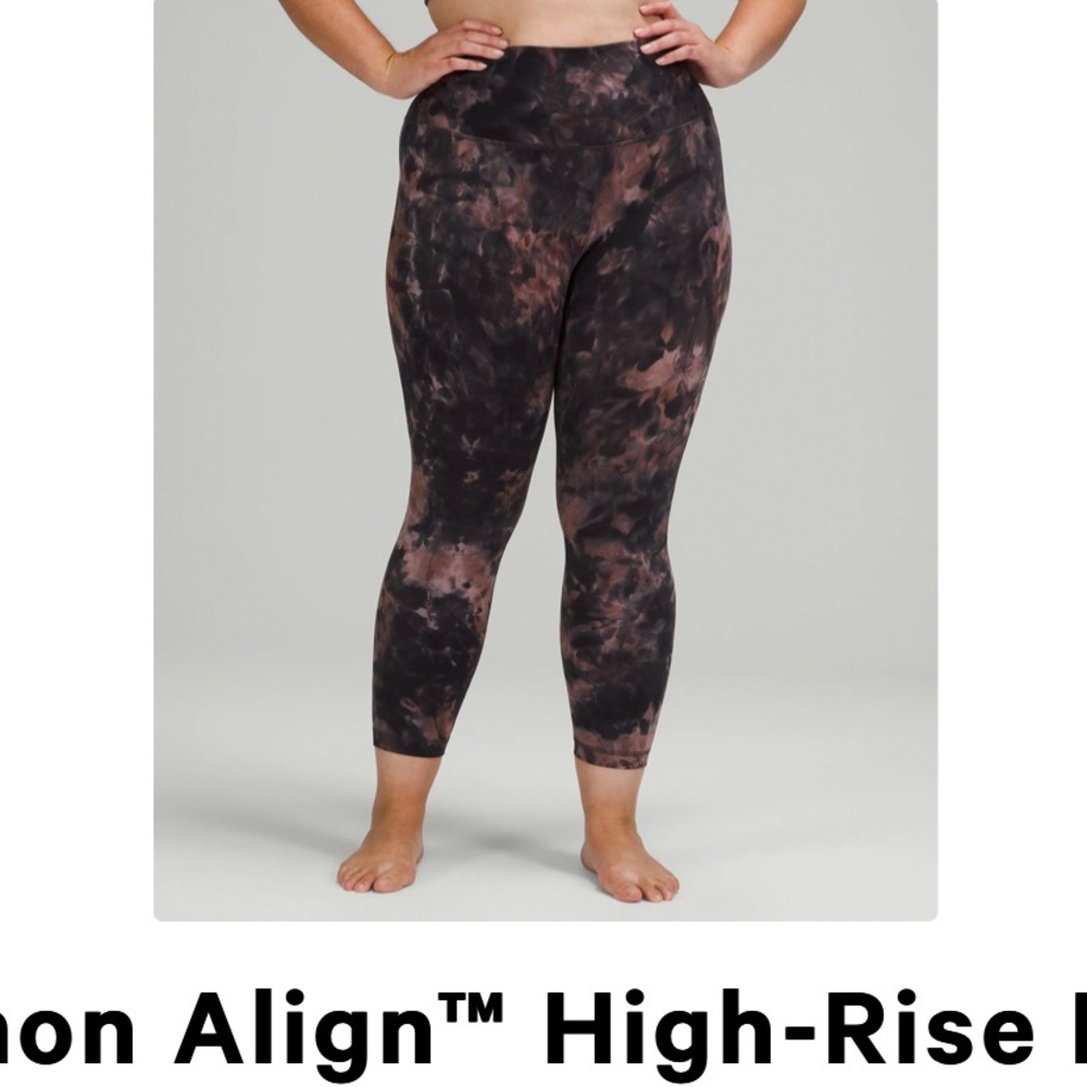 COPY - lululemon Align High-Rise Pant 25" Diamond Dye Graphite Grey Pink Pastel…